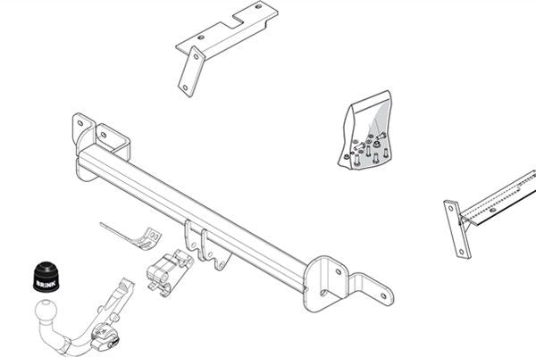 BRINK Anhängevorrichtung für BJ 2005 - 2015 abnehmbar